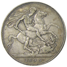 Монета 1 крона 1896 года Великобритания (аверс)
