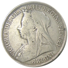 Монета 1 крона 1897 года Великобритания (реверс)