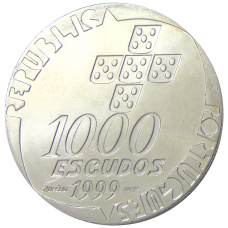 Монета 1000 эскудо 1999 года Португалия «25 лет Революции 25 апреля» (реверс)