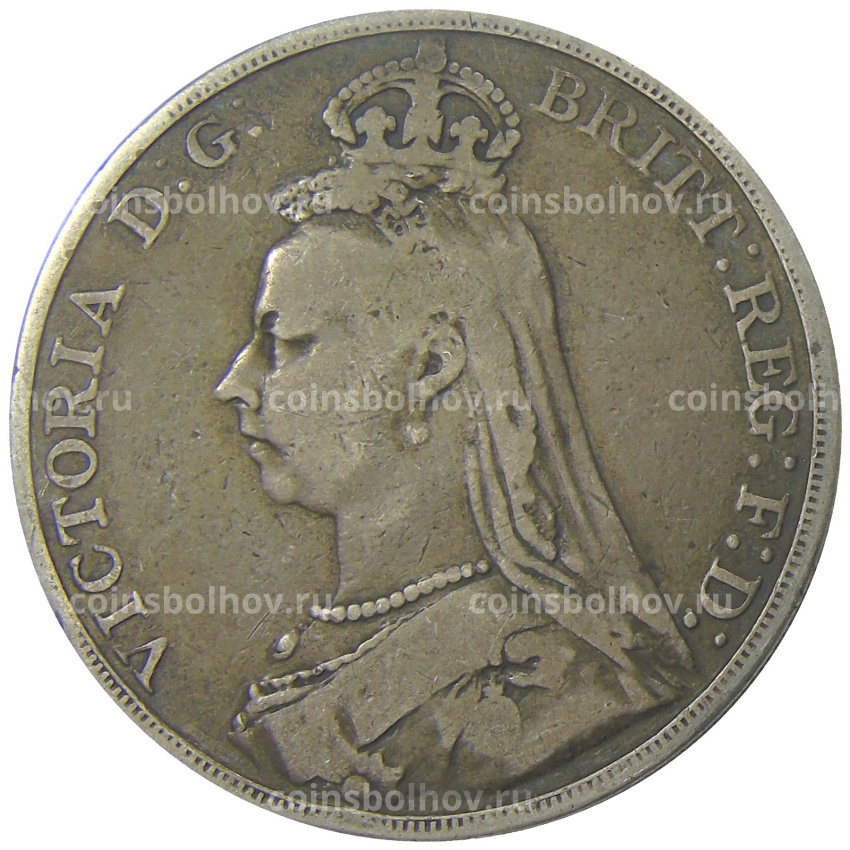 Монета 1 крона 1889 года Великобритания (вид 2)