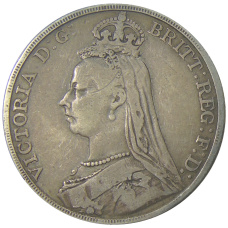 Монета 1 крона 1890 года Великобритания (реверс)