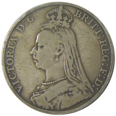 Монета 1 крона 1891 года Великобритания (реверс)