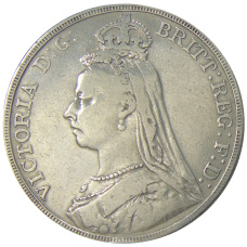 Монета 1 крона 1892 года Великобритания (реверс)