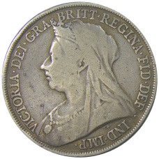 Монета 1 крона 1893 года Великобритания (реверс)