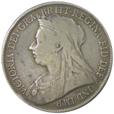 Монета 1 крона 1893 года Великобритания (реверс)