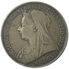 Монета 1 крона 1897 года Великобритания (реверс)