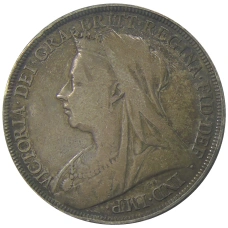 Монета 1 крона 1896 года Великобритания (реверс)