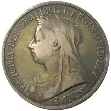 Монета 1 крона 1893 года Великобритания (реверс)