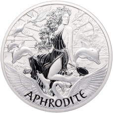 Монета 5 долларов 2022 года Тувалу «Боги Олимпа — Афродита» (аверс)