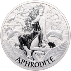 Монета 5 долларов 2022 года Тувалу «Боги Олимпа — Афродита» (аверс)