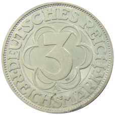 Монета 3 рейхсмарки 1927 года A Германия — 1000 лет Нордхаузену (реверс)