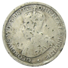 Монета 6 пенсов 1917 года Австралия (реверс)