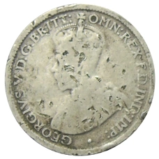 Монета 6 пенсов 1917 года Австралия (реверс)