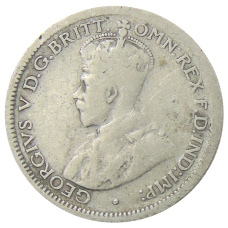 Монета 6 пенсов 1921 года Австралия (реверс)