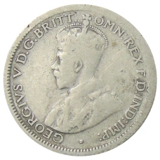 Монета 6 пенсов 1921 года Австралия (реверс)