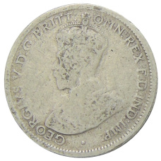 Монета 6 пенсов 1925 года Австралия (реверс)