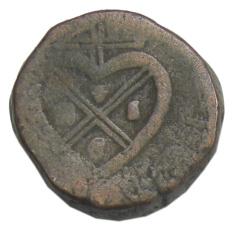 Монета 2 пайса 1802-1808 года Британская Ост-Индская компания — Бомбейское президенство (аверс)