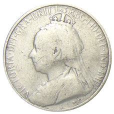 Монета 4 1/2 пиастра 1901 года Британский Кипр (реверс)