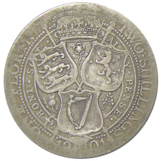 Монета 1 флорин (2 шиллинга) 1901 года Великобритания (аверс)