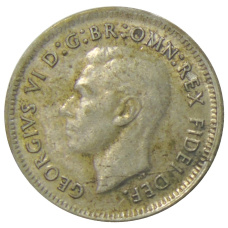 Монета 6 пенсов 1951 года Австралия (реверс)