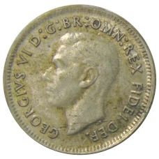 Монета 6 пенсов 1951 года Австралия (реверс)