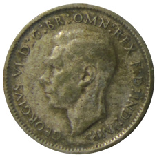 Монета 6 пенсов 1948 года Австралия (реверс)