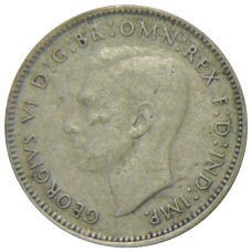 Монета 6 пенсов 1946 года Австралия (реверс)