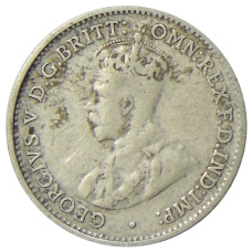Монета 3 пенса 1936 года Австралия (реверс)