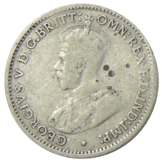 Монета 3 пенса 1936 года Австралия (реверс)