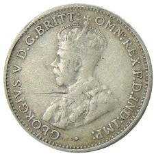 Монета 3 пенса 1936 года Австралия (реверс)