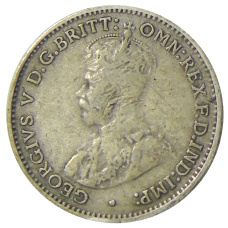 Монета 3 пенса 1936 года Австралия (реверс)