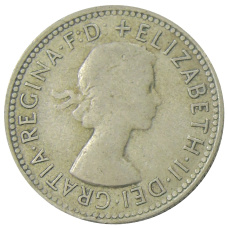 Монета 1 шиллинг 1960 года Австралия (реверс)