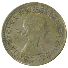 Монета 6 пенсов 1960 года Австралия (реверс)