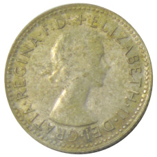 Монета 6 пенсов 1962 года Австралия (реверс)