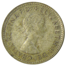 Монета 6 пенсов 1962 года Австралия (реверс)