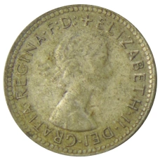 Монета 6 пенсов 1962 года Австралия (реверс)