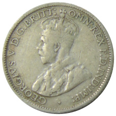 Монета 6 пенсов 1936 года Австралия (реверс)