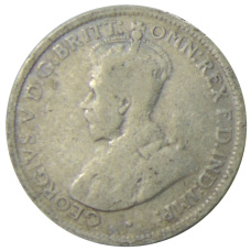 Монета 6 пенсов 1926 года Австралия (реверс)