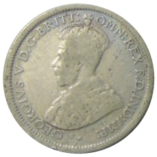 Монета 6 пенсов 1925 года Австралия (реверс)