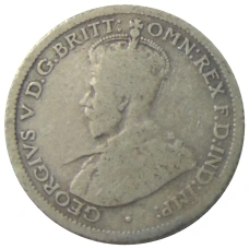 Монета 6 пенсов 1925 года Австралия (реверс)