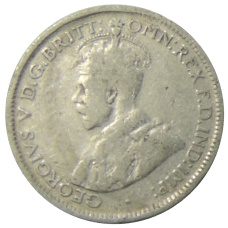 Монета 6 пенсов 1926 года Австралия (реверс)