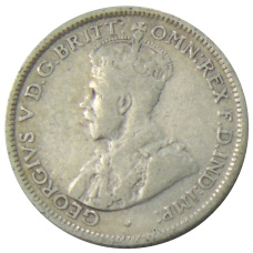 Монета 6 пенсов 1926 года Австралия (реверс)