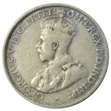 Монета 6 пенсов 1936 года Австралия (реверс)