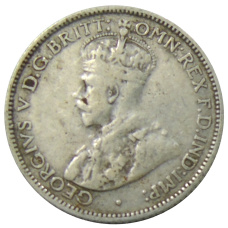 Монета 6 пенсов 1936 года Австралия (реверс)