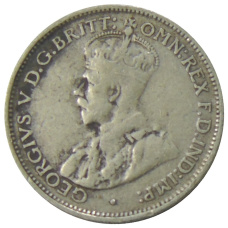 Монета 6 пенсов 1936 года Австралия (реверс)