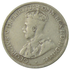 Монета 6 пенсов 1936 года Австралия (реверс)