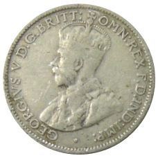 Монета 6 пенсов 1936 года Австралия (реверс)