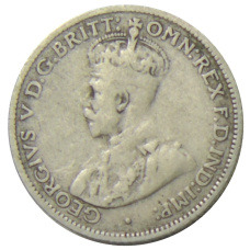 Монета 6 пенсов 1936 года Австралия (реверс)