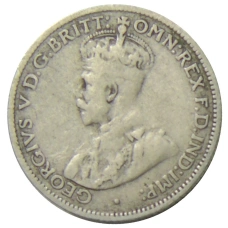 Монета 6 пенсов 1936 года Австралия (реверс)