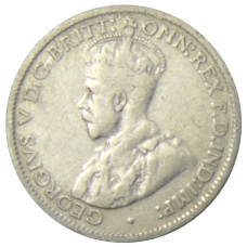 Монета 6 пенсов 1936 года Австралия (реверс)